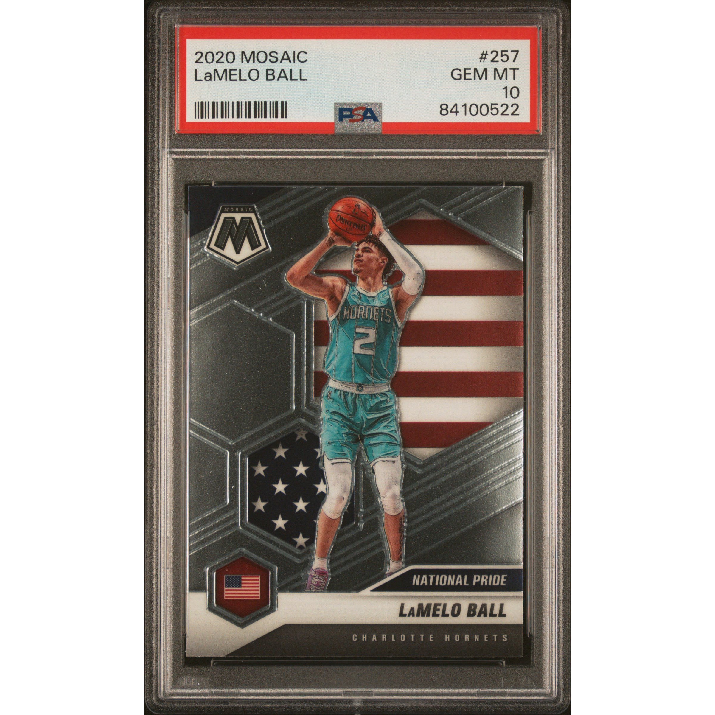 Graded 2020 Panini Mosaic LaMelo Ball #257 Rookie Card PSA 10