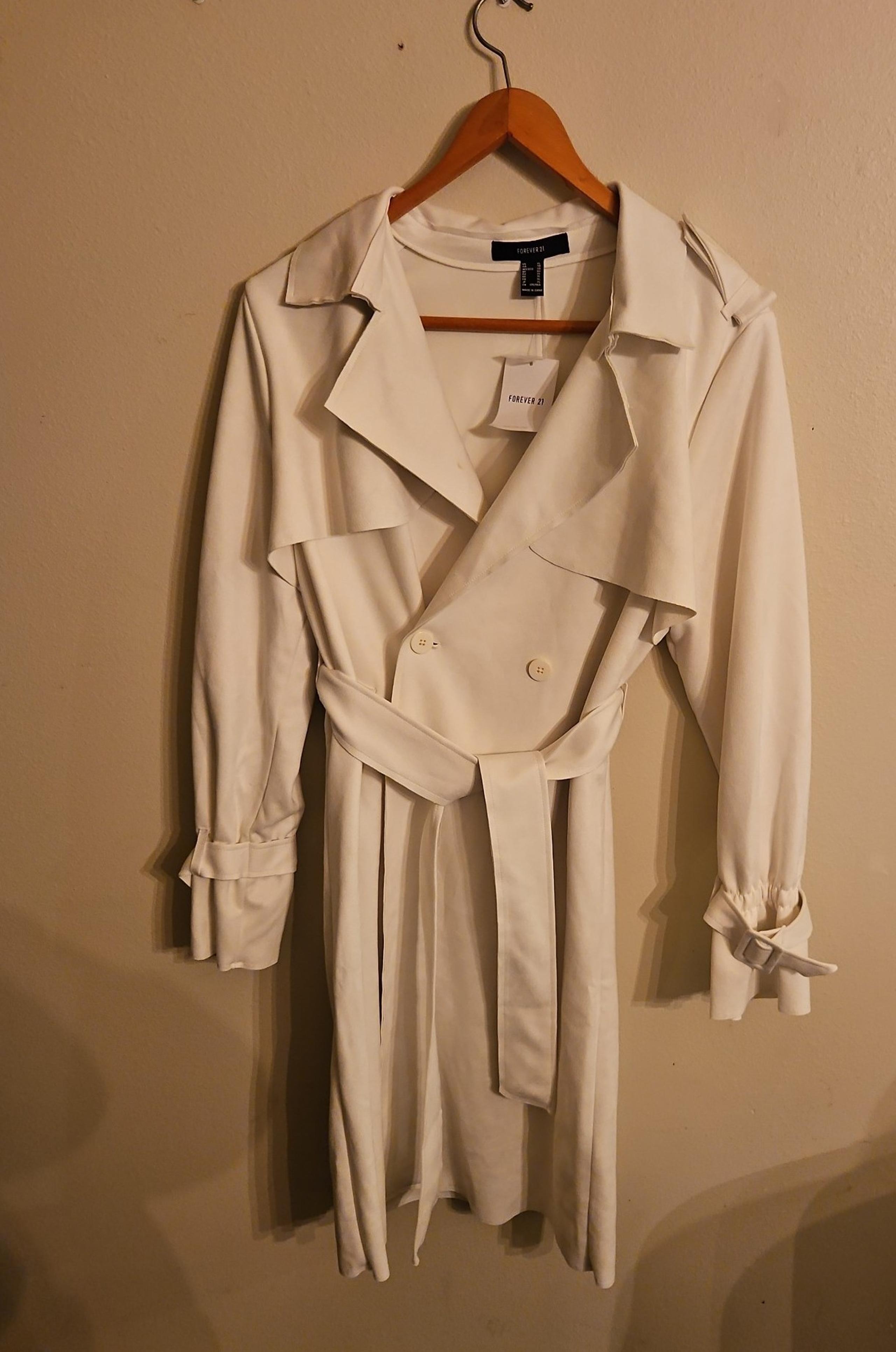 Forever 21 Belted Faux Suede Trench Coat