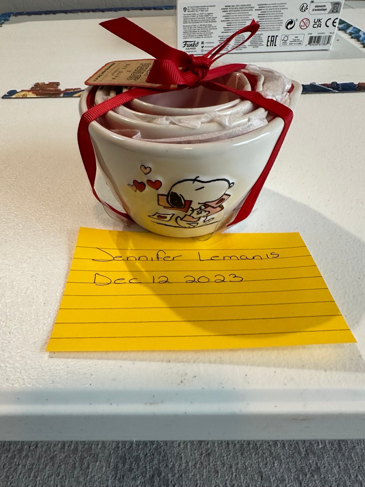 Rae Dunn snoopy valentines measuring cups