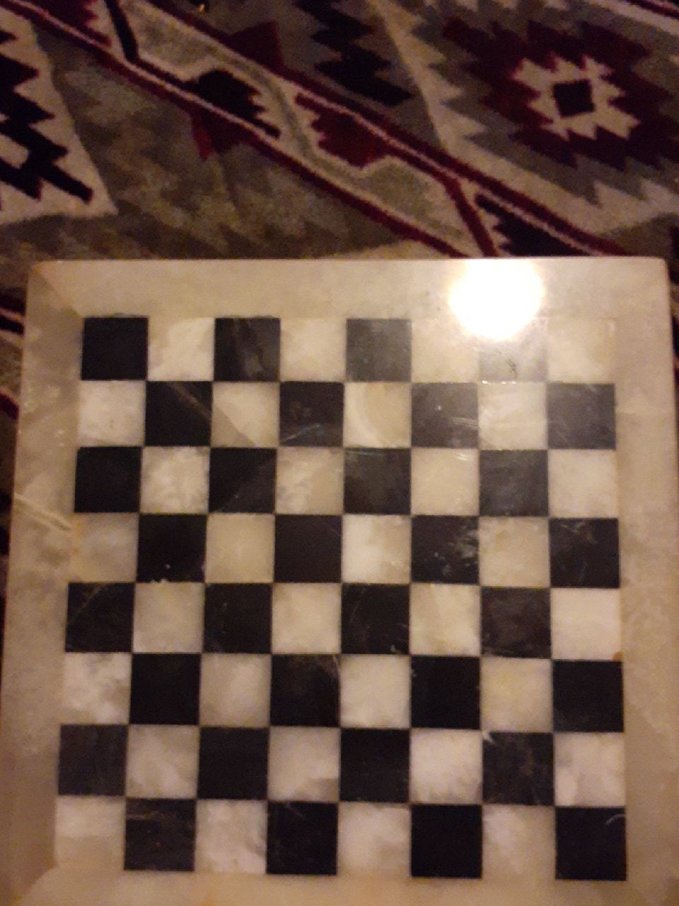 Marble Chessboard w/ Marble Pieces