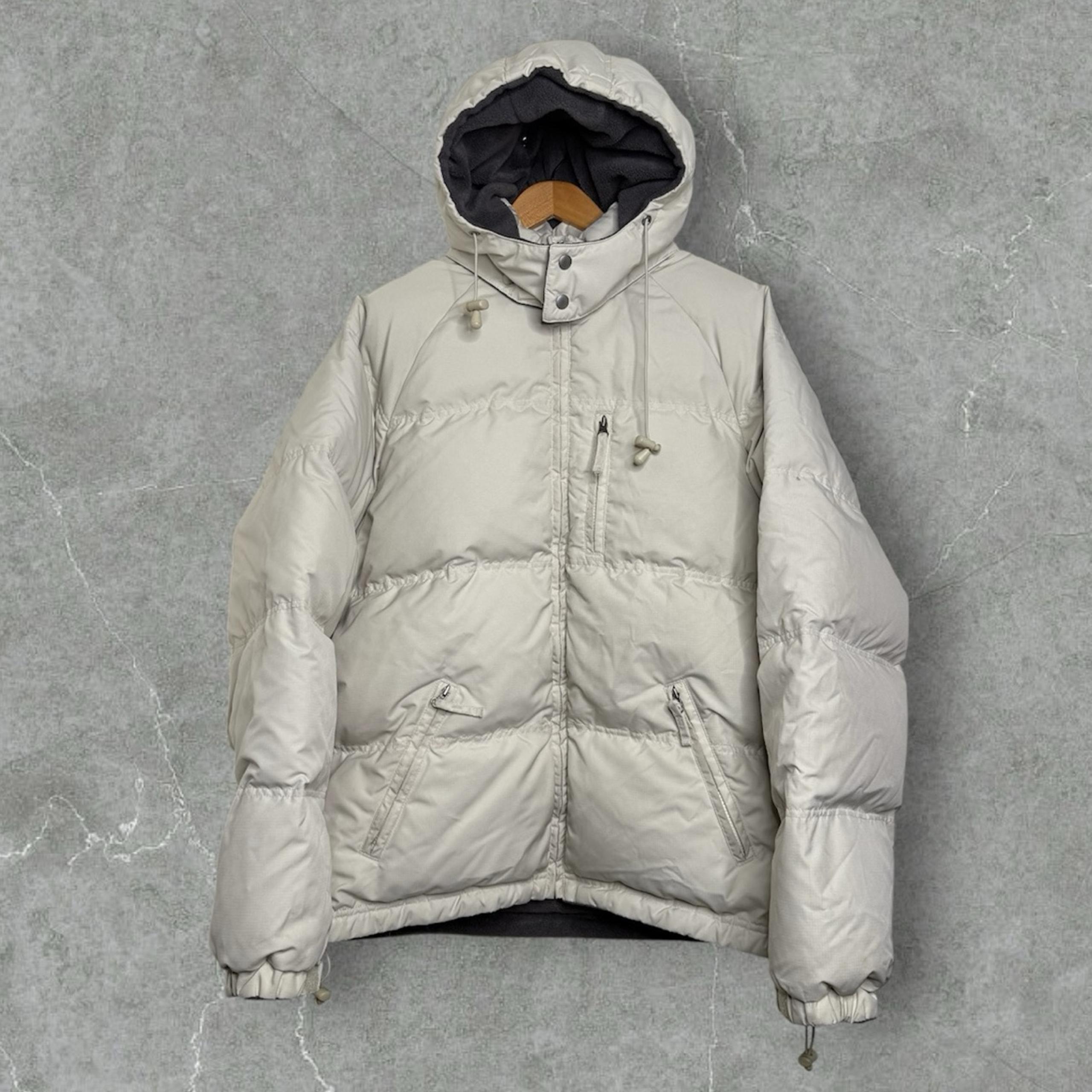 Vintage 90s Old Navy Heavy Down Puffer Coat Men’s Large Cream Color Oversized