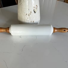 Antique Milk Glass Rolling Pin