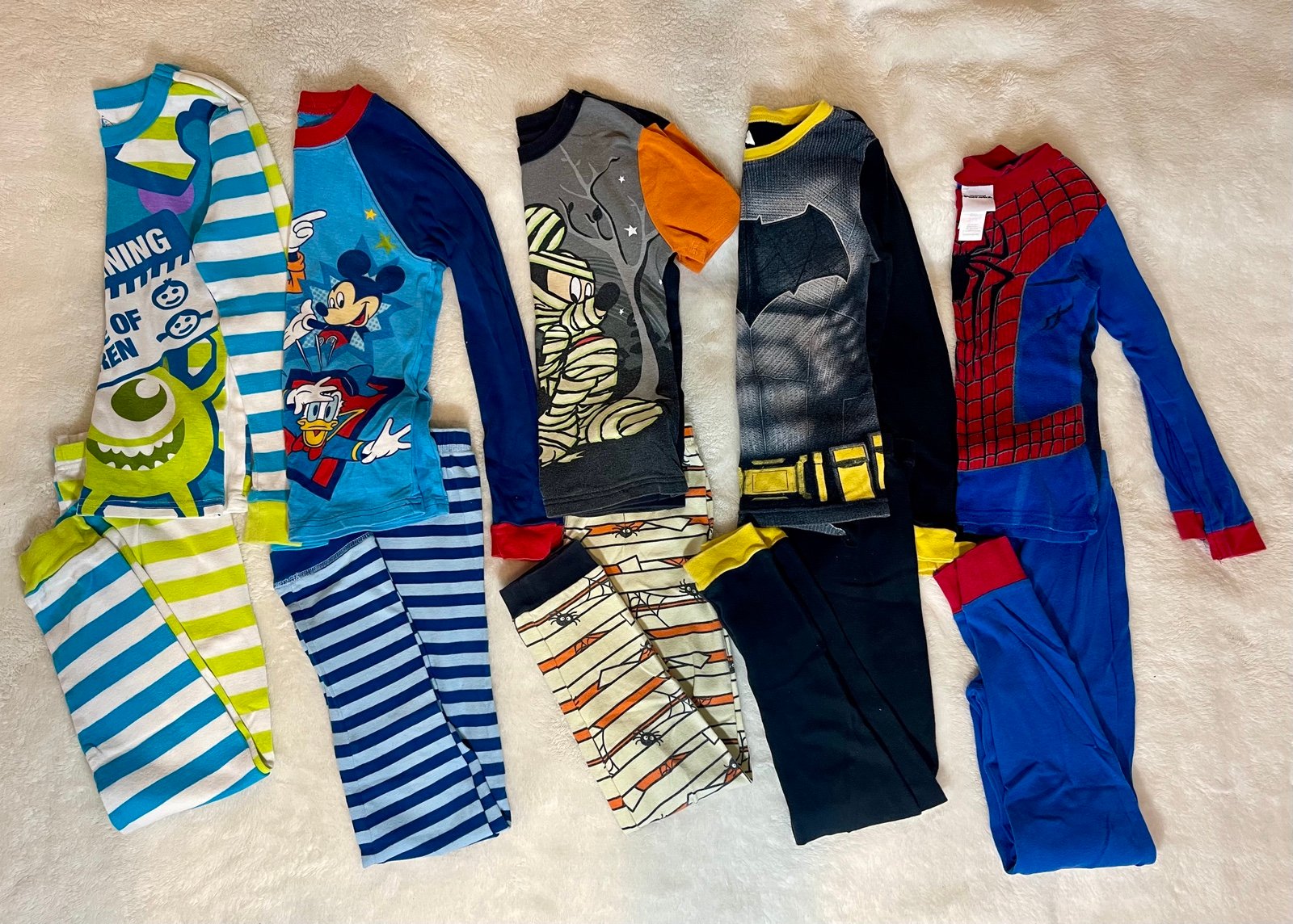 5 - Size 8 kids Pajama Sets