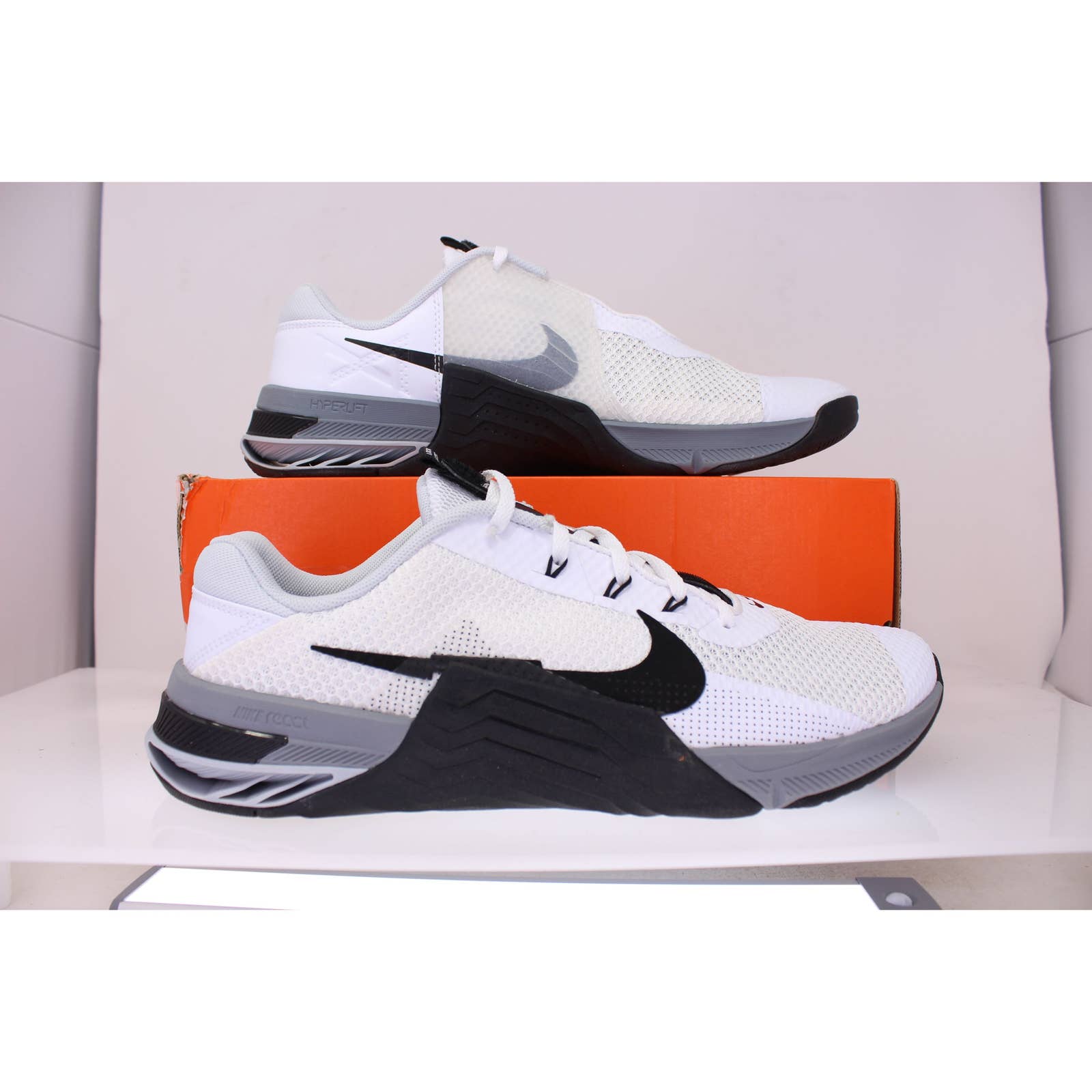 Men's Nike Metcon 7 White/Black-Particle Grey CZ8281-100 Size 13 Men's Nike Metcon 7 White/Black-Particle Grey CZ8281-100 Size 13