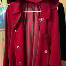 london fog red trench coat