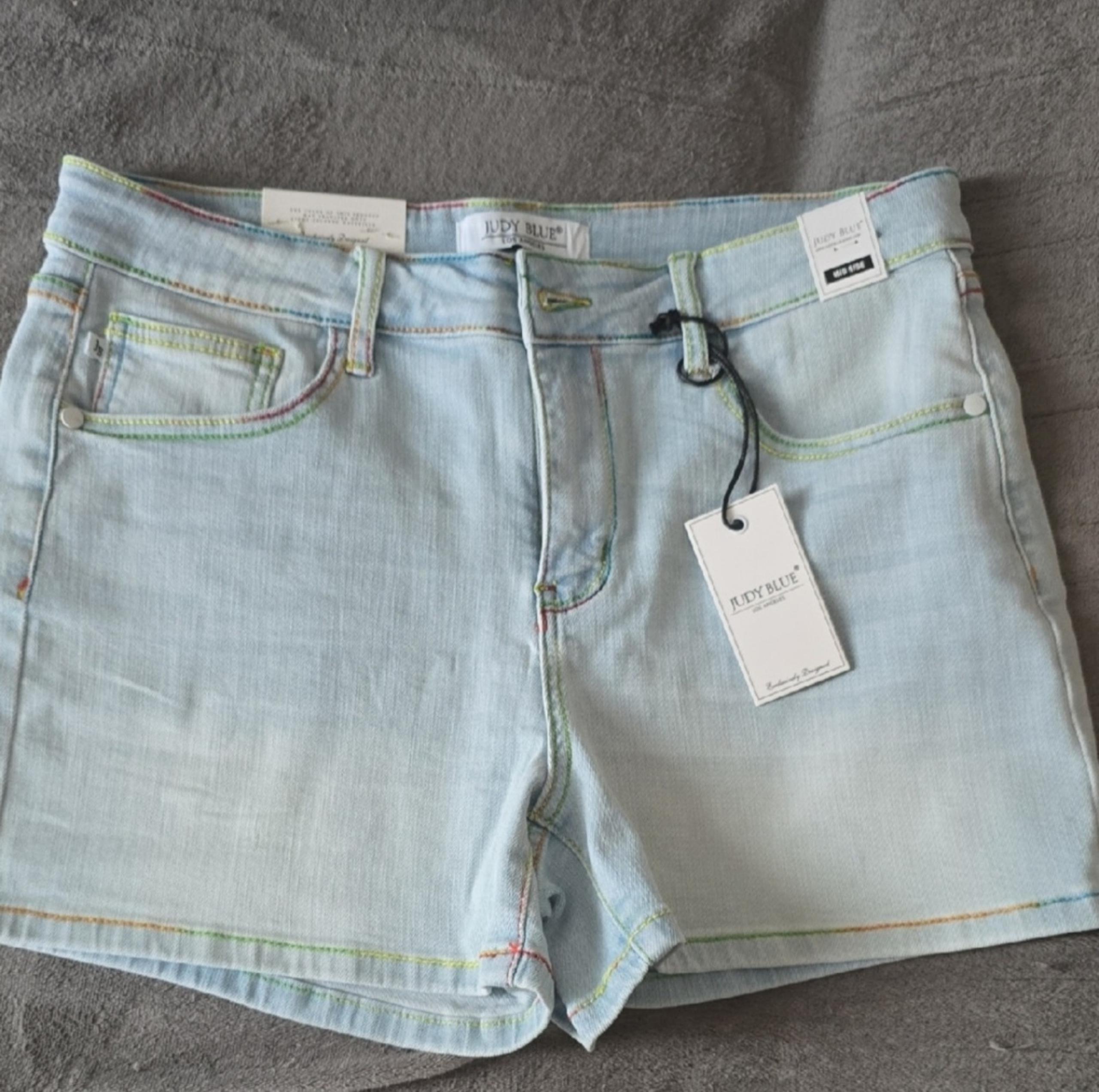 Judy Blue Rainbow MR Shorts JB3