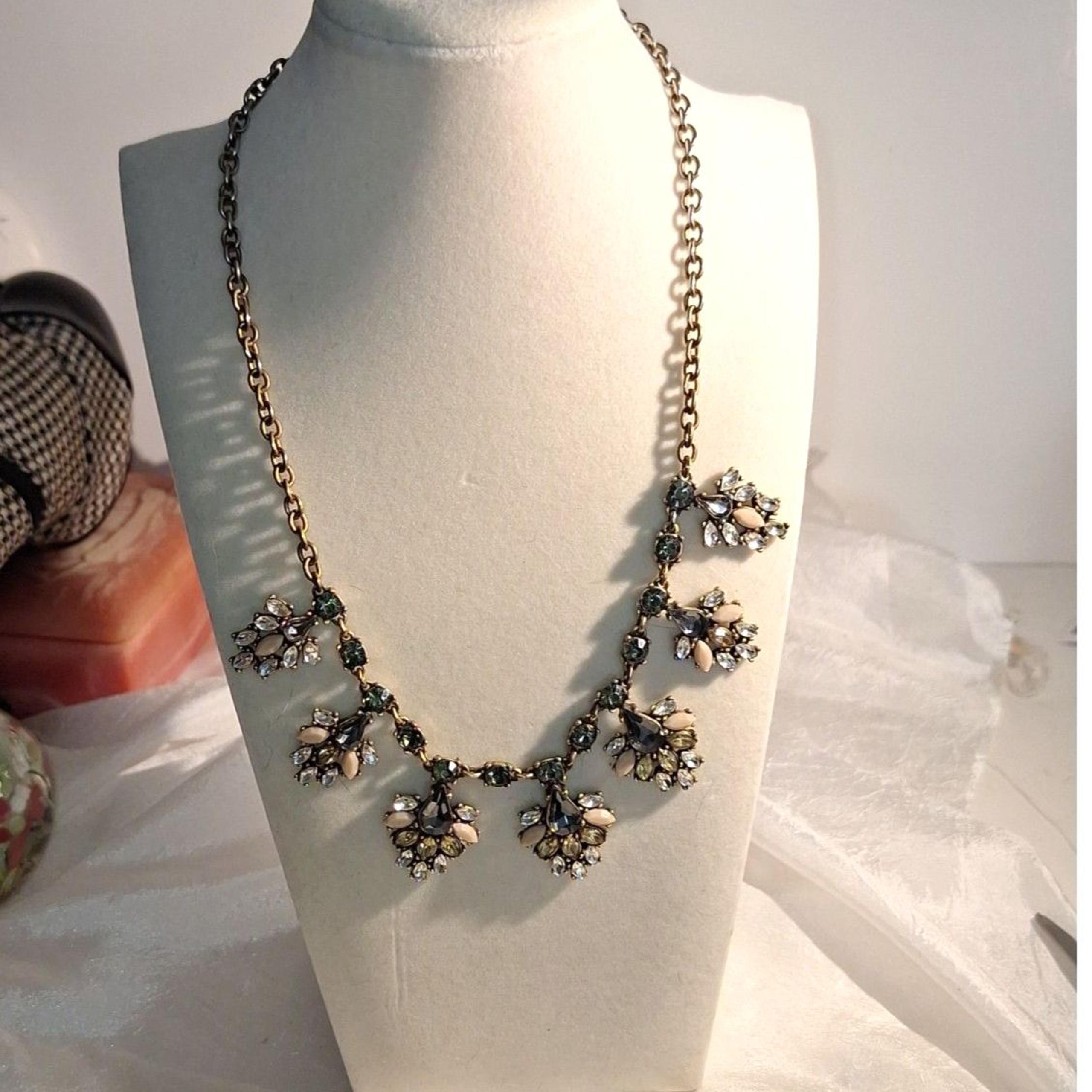 A J. Crew Women's Rhinestone Necklace Sparkly Fairy Core Victorian Inspired
