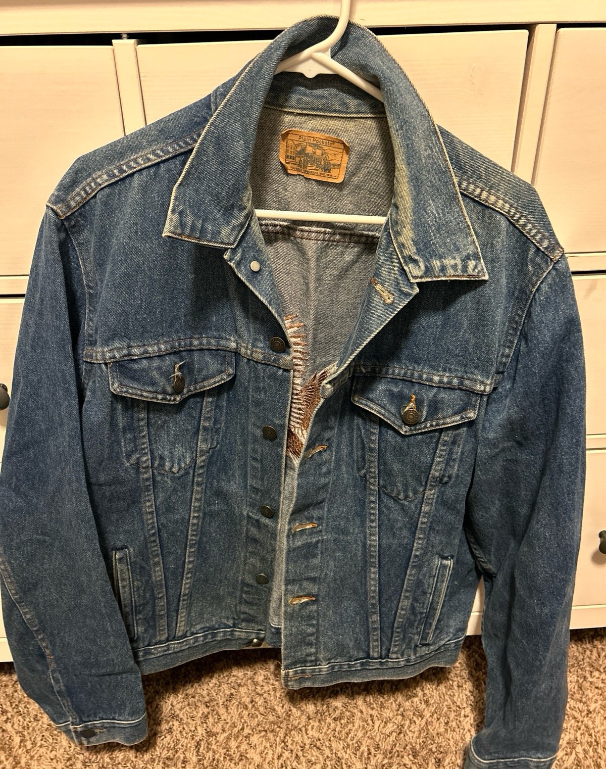 Plain Pockets Eagle Jean Jacket size XL (46)