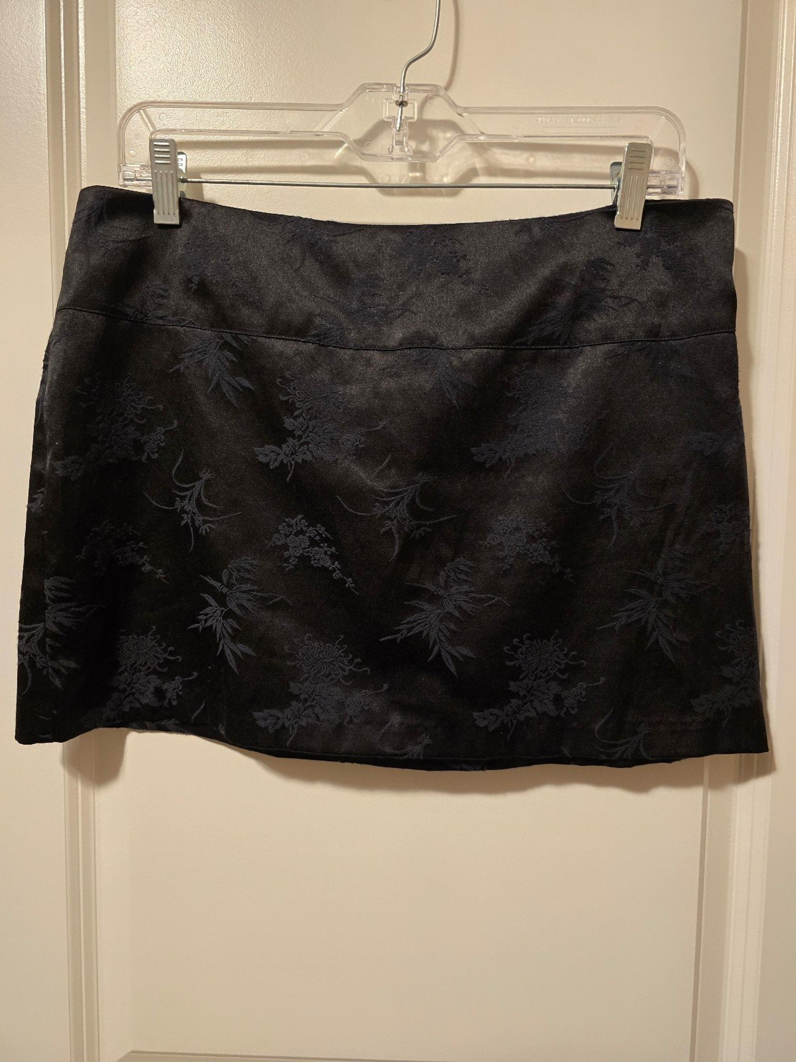 Wet Seal Black Satin Mini Skirt Size 9