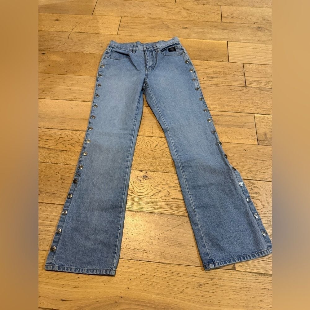 Harley Davidson Side Button Jeans Women's Sz 33