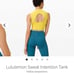 Nwt lululemon sweat intention tank yellow serpentine size 6