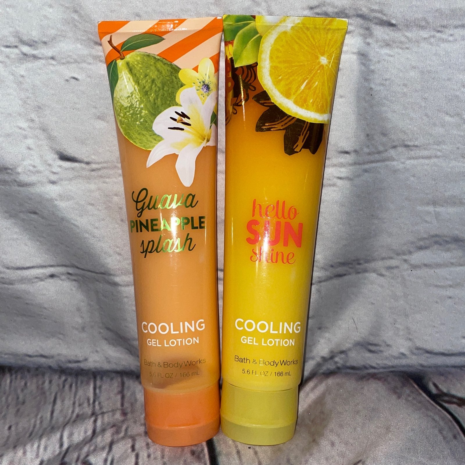 Bath & Body Cooling Gel Lotion Hello Sun Shine Guava Pineapple Splash
