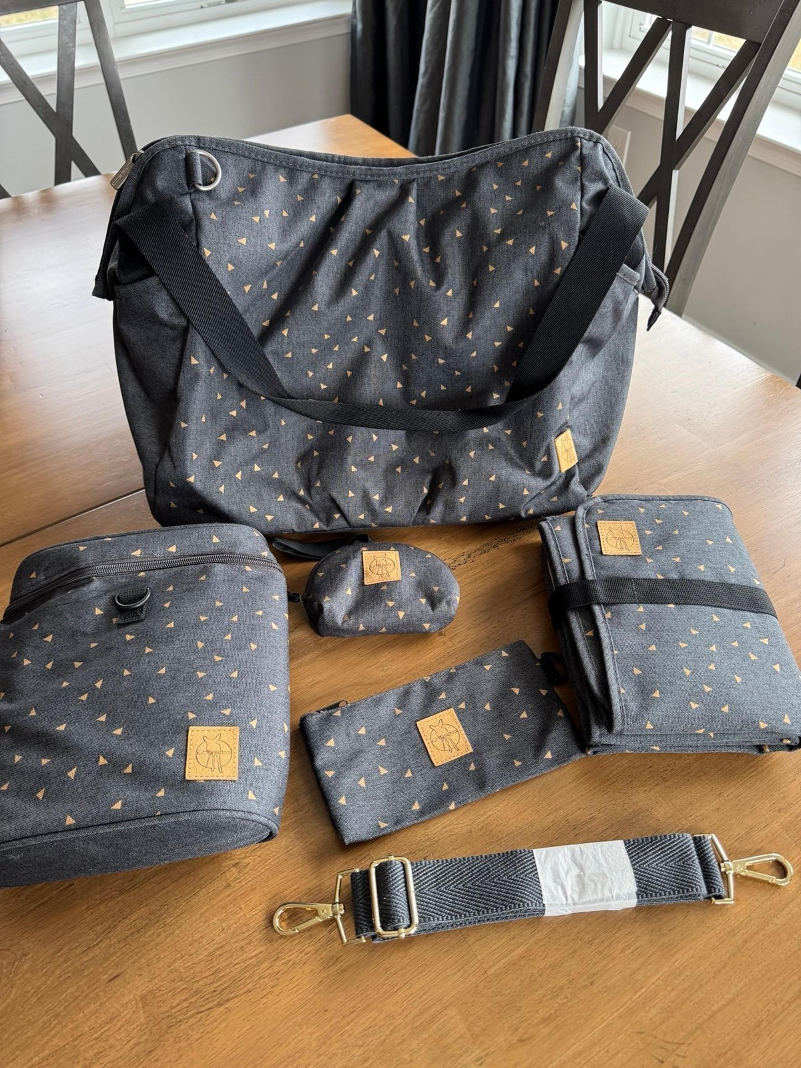 Lassig Twin Diaper Bag Dark Gray