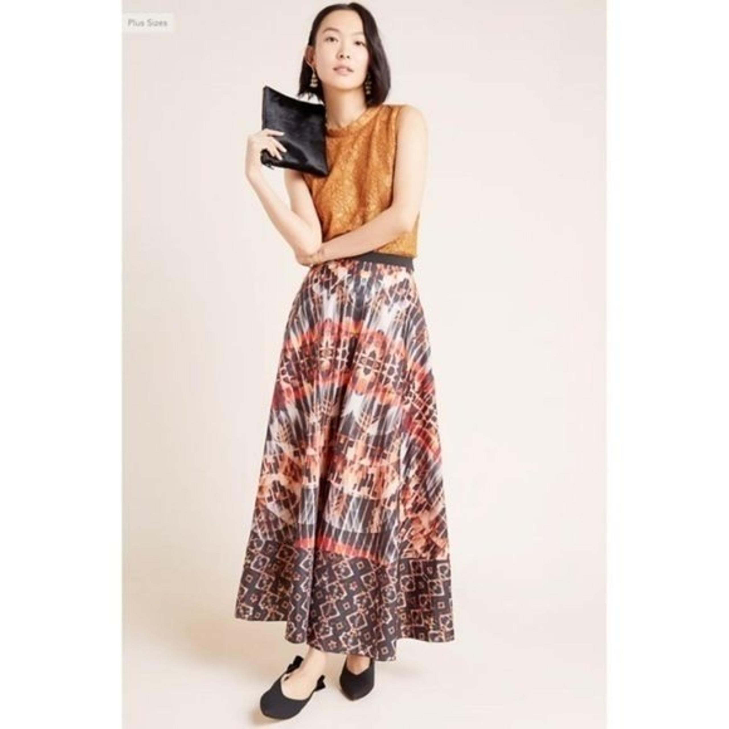 ANTHROPOLOGIE BHANUN BY JYOTI KALEIDOSCOPE ABSTRACT PRINT MAXI SKIRT XS NWT