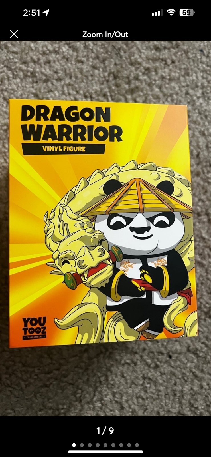 Youtooz Kung Fu Panda Dragon Warrior Fugitive Toys Exclusive SDCC w Pop Protecto