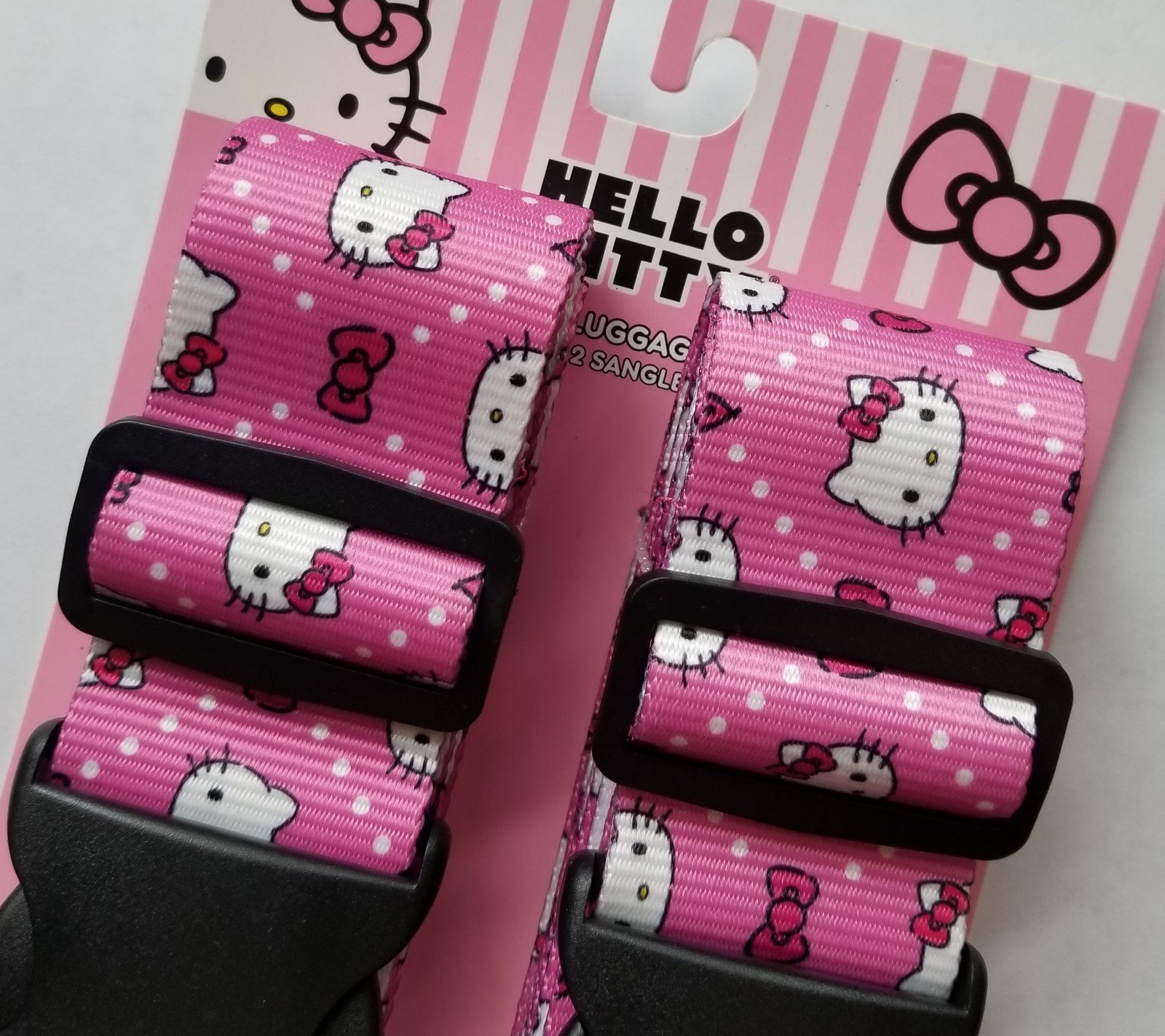 Hello Kitty Pink Luggage Straps Set