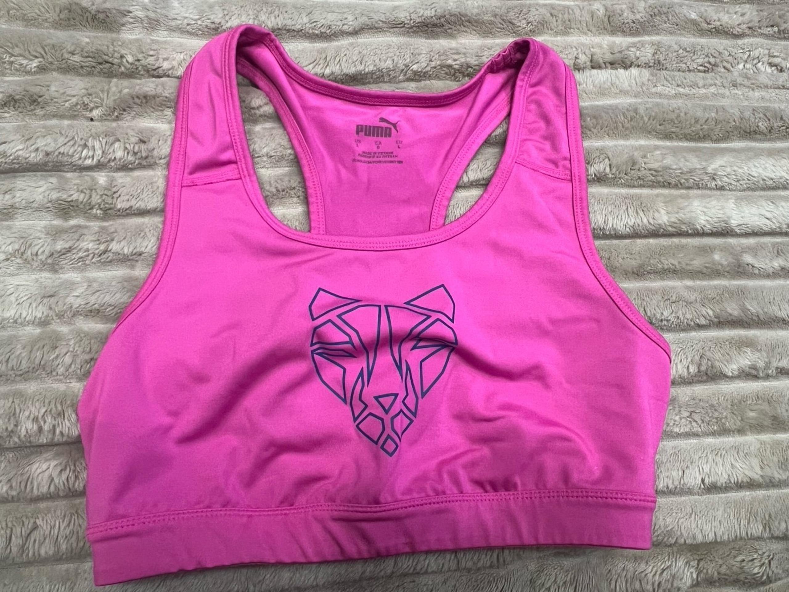 Puma women’s Sports Bra pink size large
