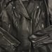 Levis women’s black faux leather motorcycle jacket w/hood
