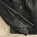 Levis women’s black faux leather motorcycle jacket w/hood