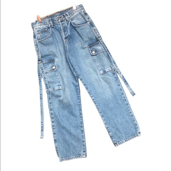 CARMAR Blue Denim Pocketed Straight Leg