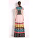 Vicky and Lucas Boho Multicolor Maxi Midi Dress Large Cottage Beautiful Lace