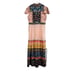 Vicky and Lucas Boho Multicolor Maxi Midi Dress Large Cottage Beautiful Lace