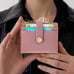 New Women's Pink Slim RFID Bifold Wallet Zipper Pocket, ID Window & Keychain
