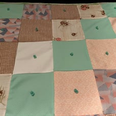 Vintage Handmade Quilt Pastel Blanket Baby