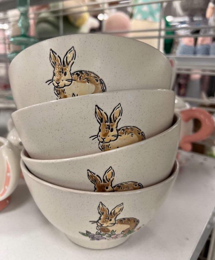 Pink easter spring bowl set