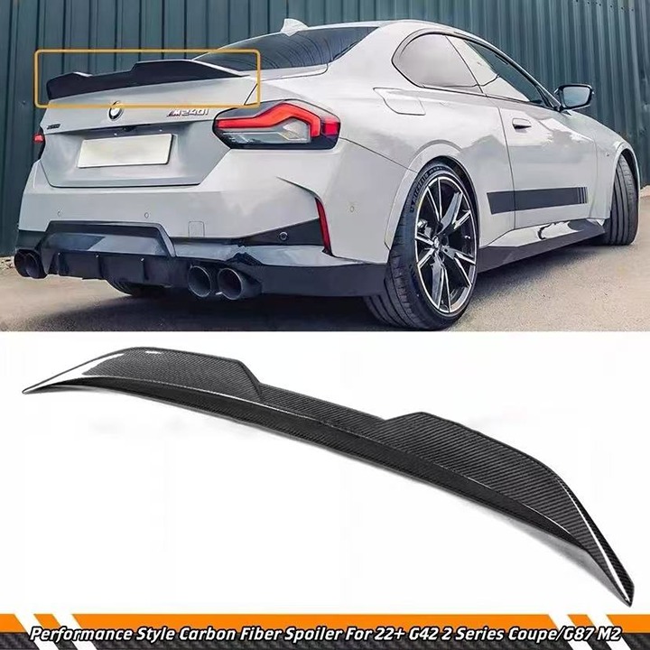 NEW 2022-2025 BMW G42 2 SERIES M240i G87 M2 MP STYLE HIGHKICK REAL CARBON FIBER