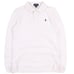 Men's POLO RALPH LAUREN White Pique Cotton Long Sleeve Polo Shirt Size XL
