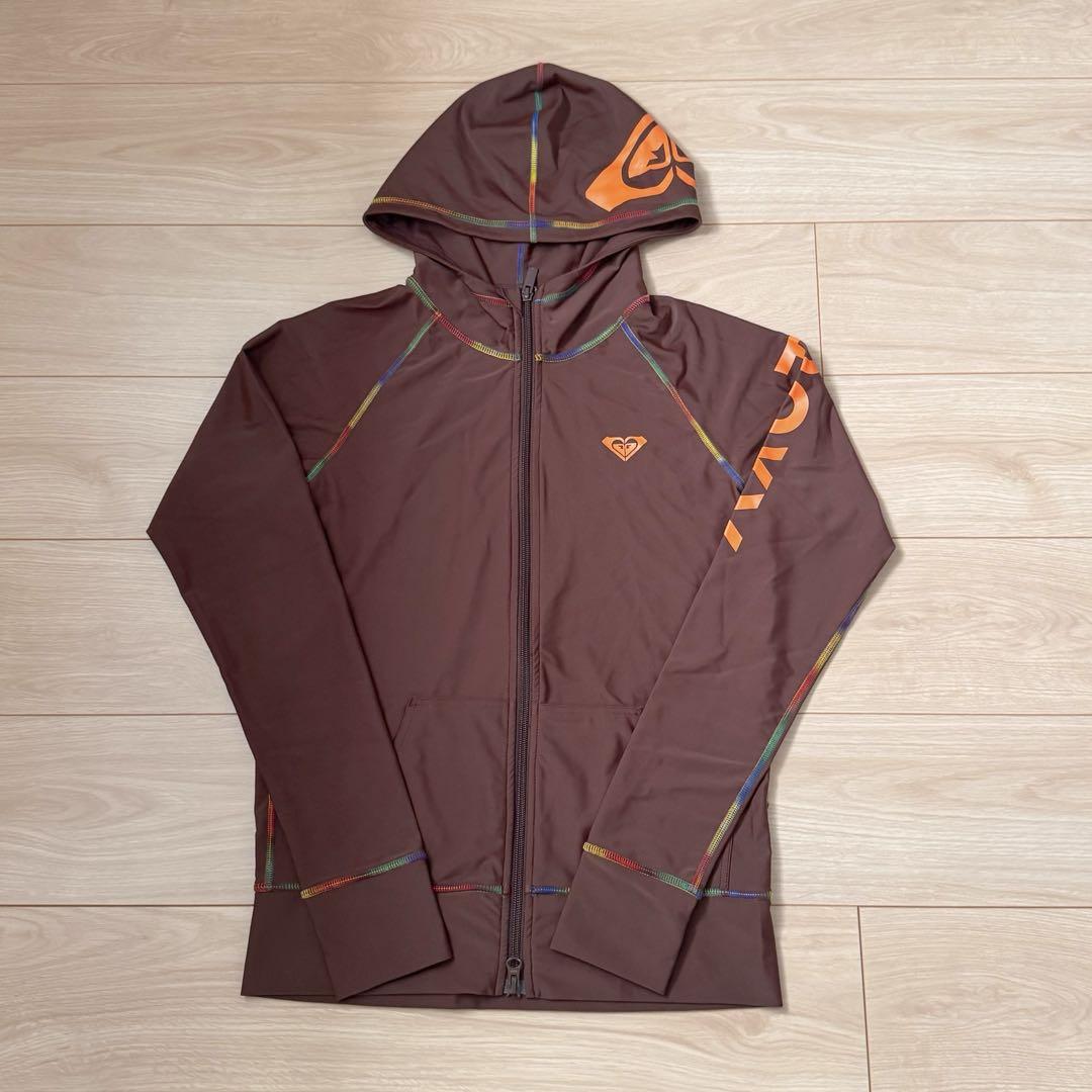 ROXY Roxy Rash Guard Hoodie Jacket Swimwear Brown