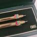 Vintage Cross Pen Pencil Set 10kt Gold Filled Chevron Logo 450105 New in Box