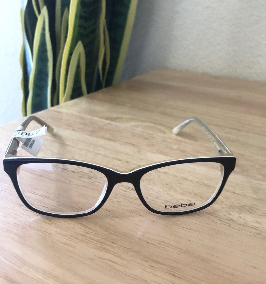 Bebe dark brown and gold eyeglasses frames for women