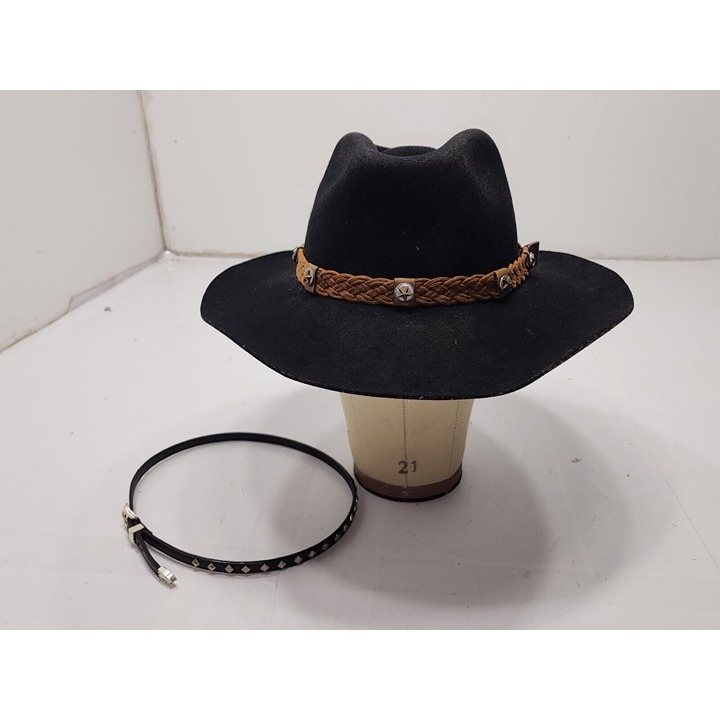 Outback Trading Co. Broken Hill Collection Mens Wool Cowboy Hat Black Size 6 7/8
