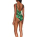 Ganni One-Piece Belted Swimsuit Size 48 EU/XXL Banana Tree Black Recycled NWT