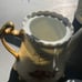 Vtg Lefton Japan Cabbage Rose Pattern Porcelain Floral Teapot Tall