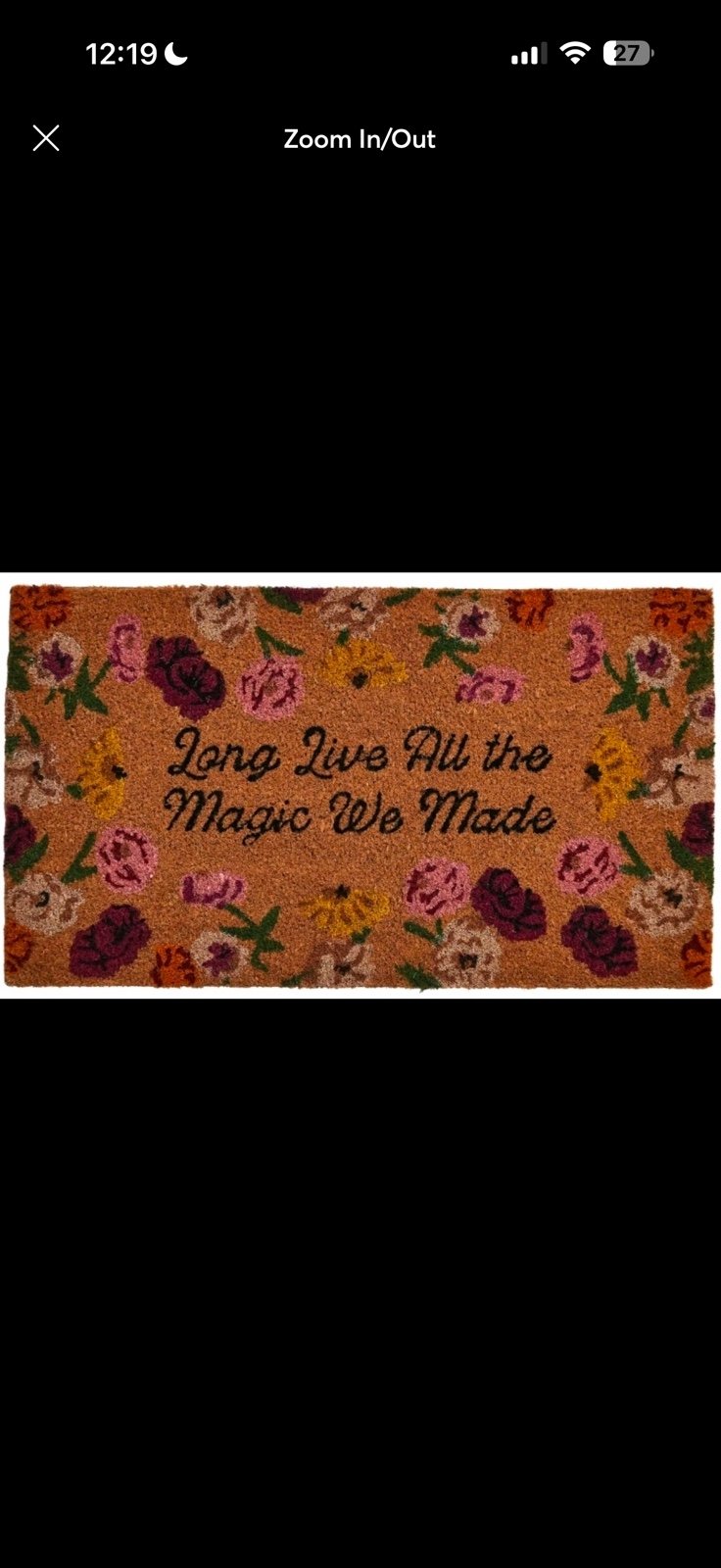 Long Live All The Magic We Made Acoustic Piano Door Mat