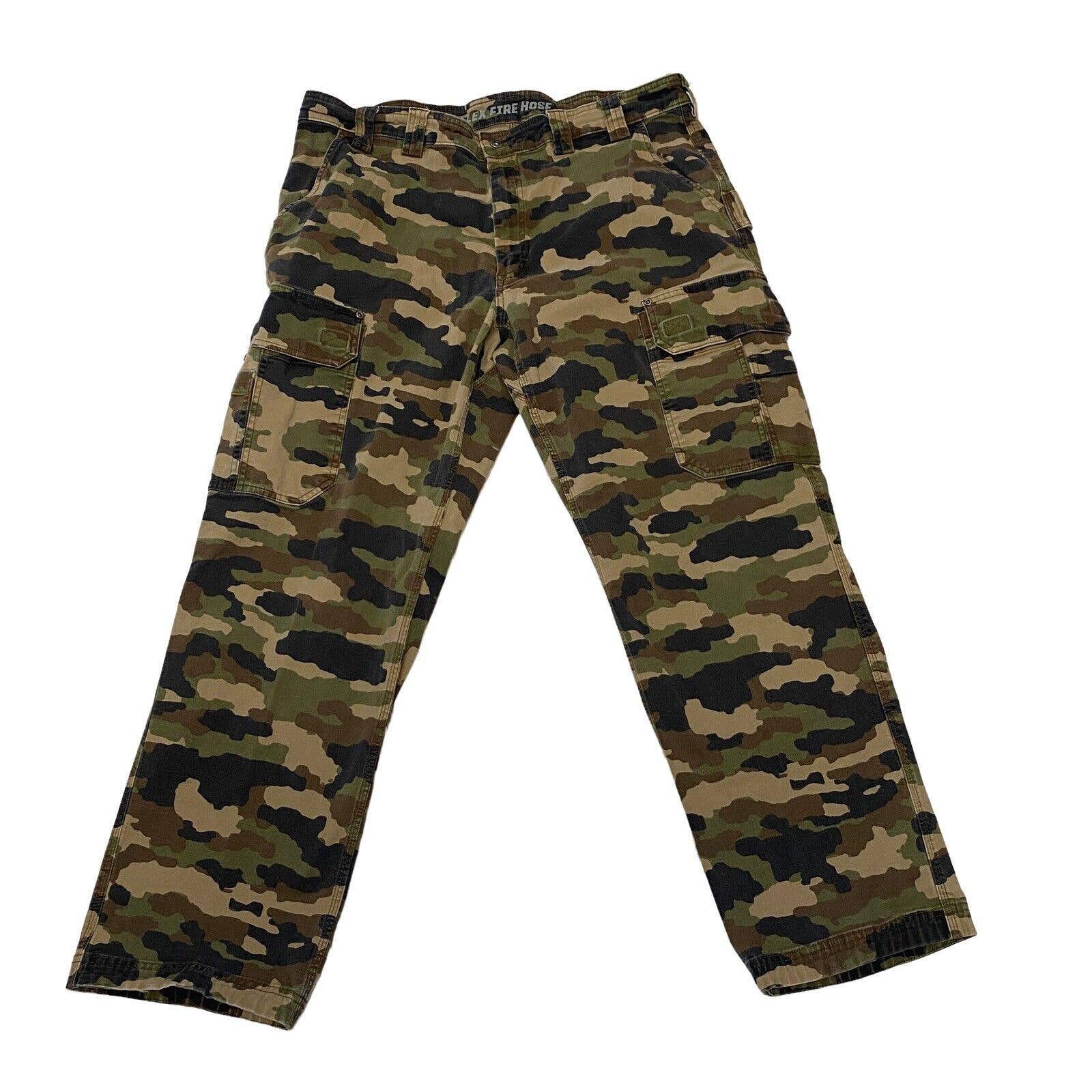 Duluth Trading Co • Sz 40 x 32 • Flex Fire Hose Cargo Work Pant Light Camoflague
