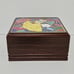 Rare Disney Beauty And The Beast Wood Jewelry Box Faux Stained Glass Storage