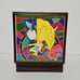 Rare Disney Beauty And The Beast Wood Jewelry Box Faux Stained Glass Storage
