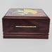 Rare Disney Beauty And The Beast Wood Jewelry Box Faux Stained Glass Storage