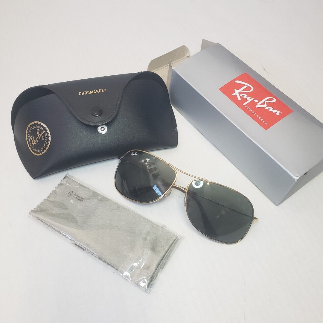 Ray-Ban RB3267 Aviator Unisex Sunglasses Non-Polarized Arista Gold Green New
