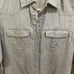 Sacred Threads Dress Womens S/M Chambray Button Up Shirt Hem Roll Tab Sleeves