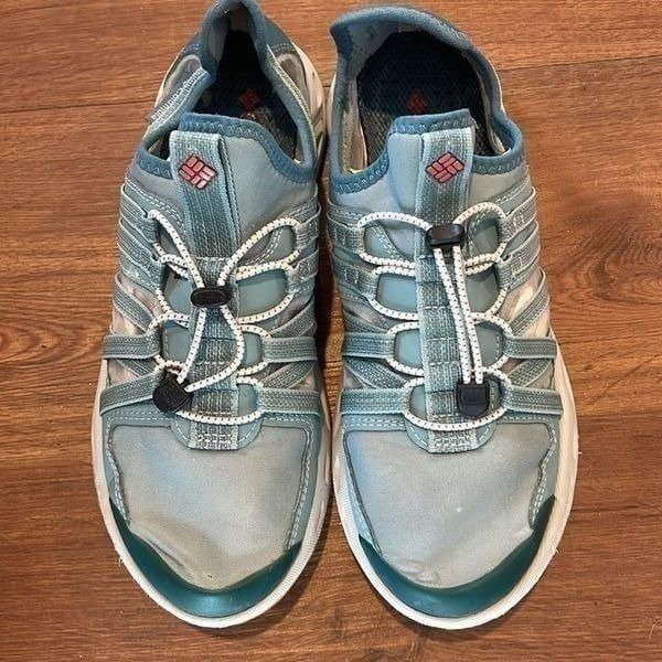 Columbia Womens Okolona Teal Hiking Techlite Omni Grip Water Shoes