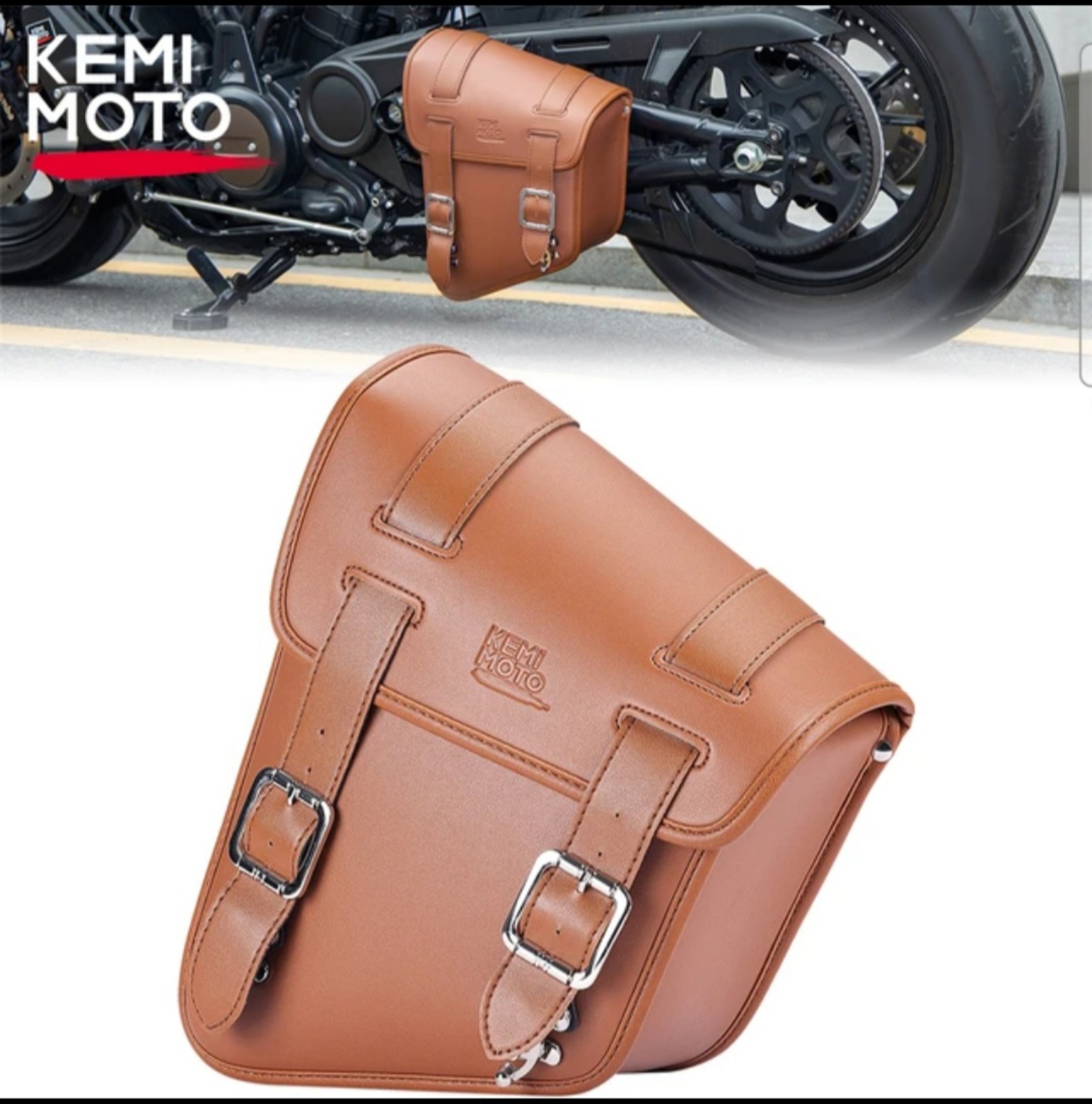 KEMIMOTO Motorcycle Swingarm Bag Left Waterproof Side Tool Bag for Softial Model