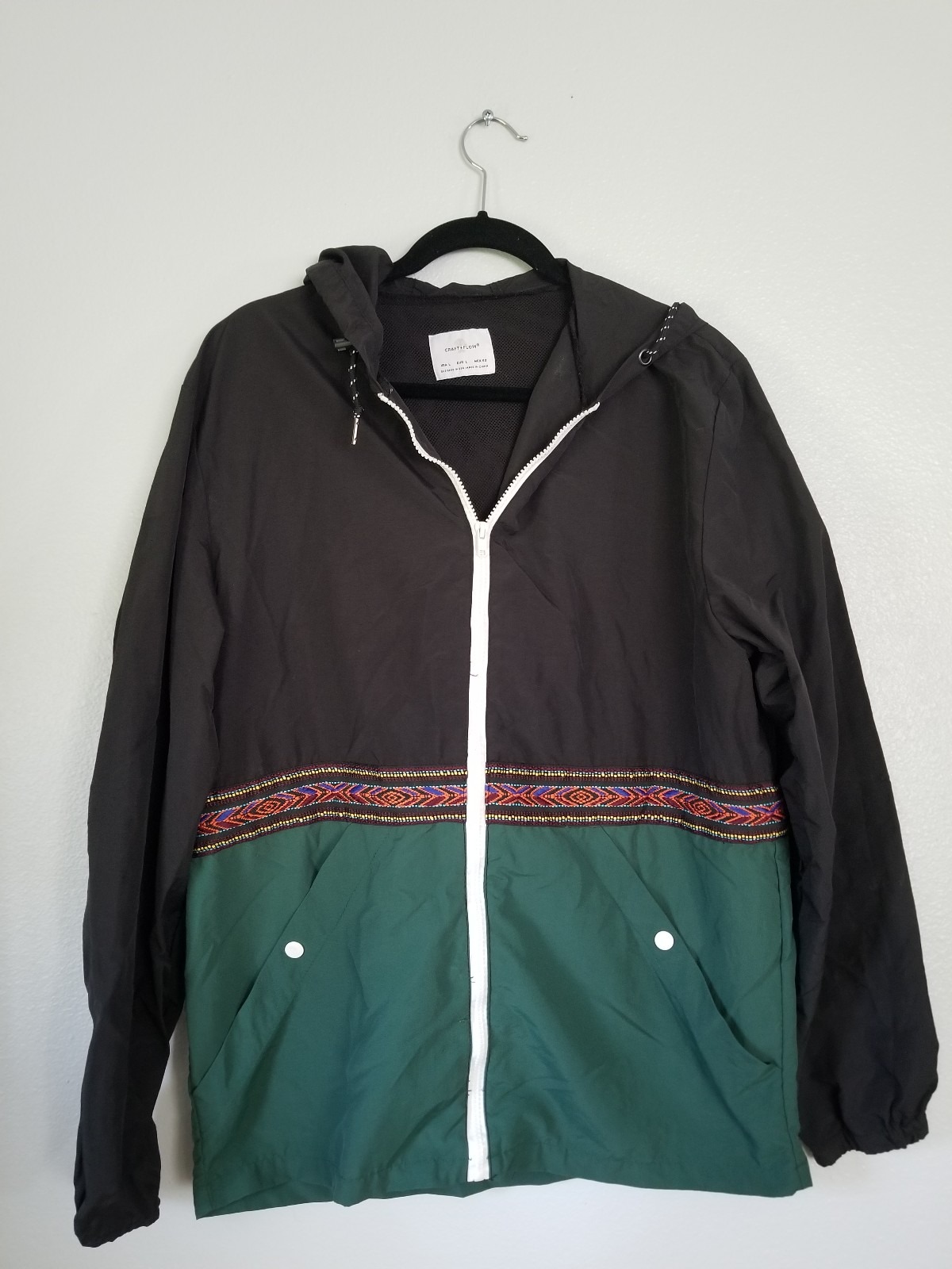 Craft + Flow Unisex Colorblock Jacket Windbreaker L