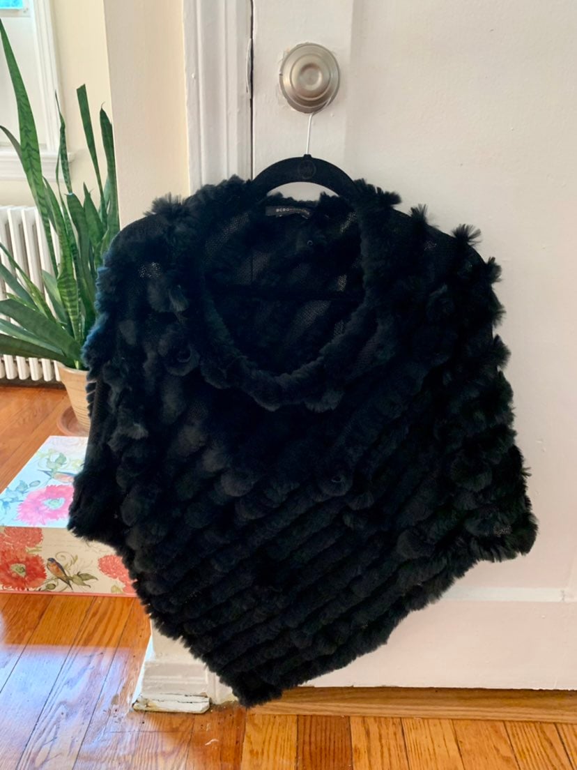bcbgmaxazria Fur Poncho