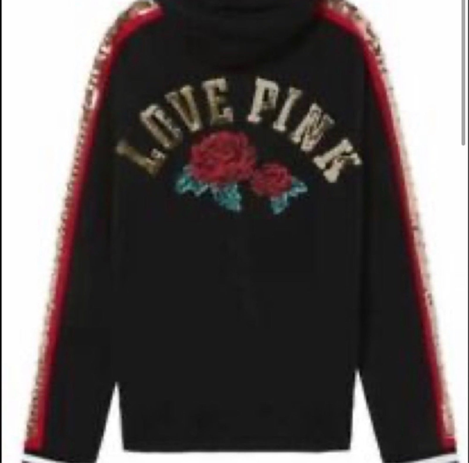 PINK VS FASHION shops SHOW BLING ROSES HOODIE L