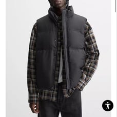 ★Excellent Condition★ ZARA Down Vest Men's L Size USA M Size